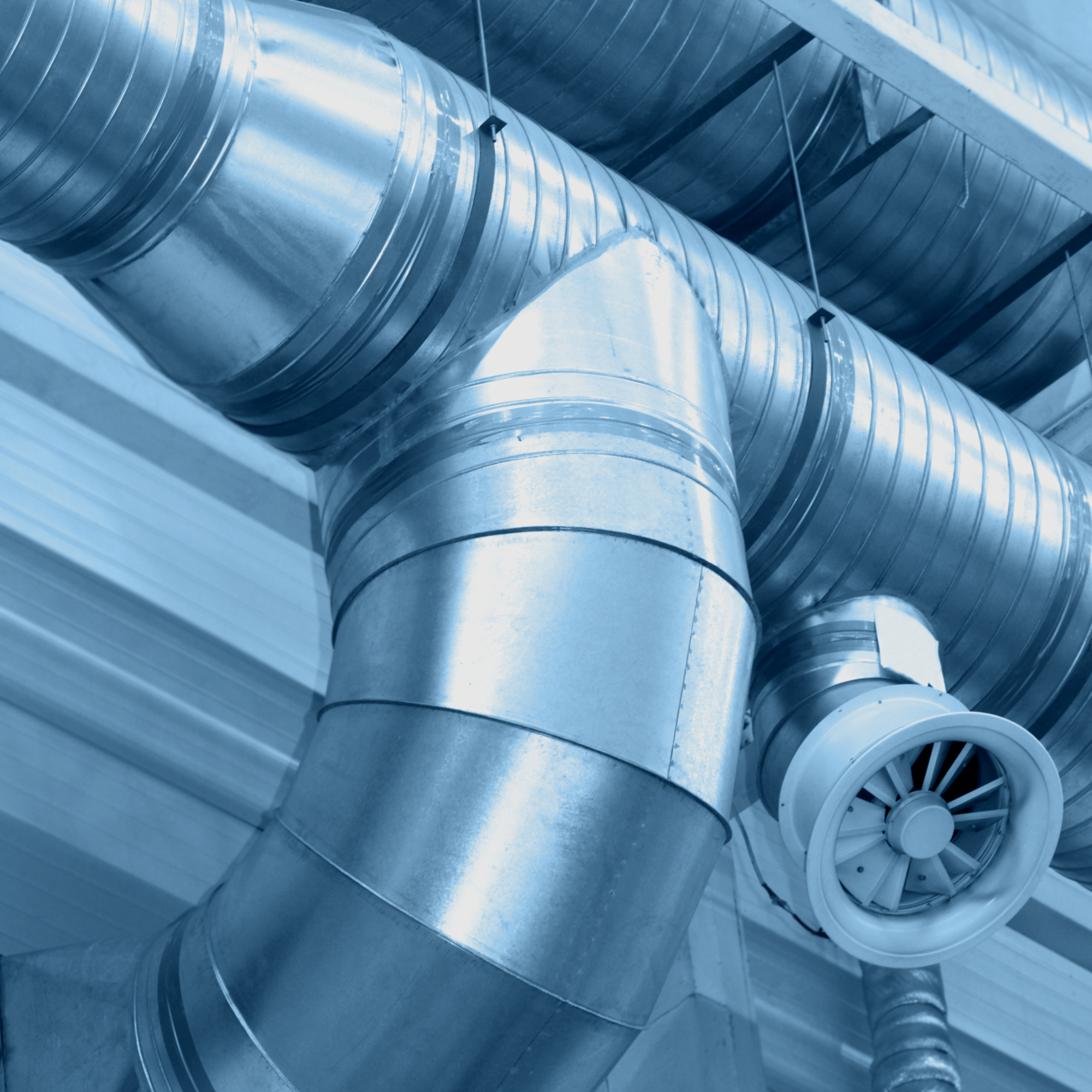System of ventilating pipes to represent the HVAC manufacturer rep industry